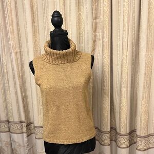 Josephine Chaus Sleeveless Cowl Neck Sweater - Gold